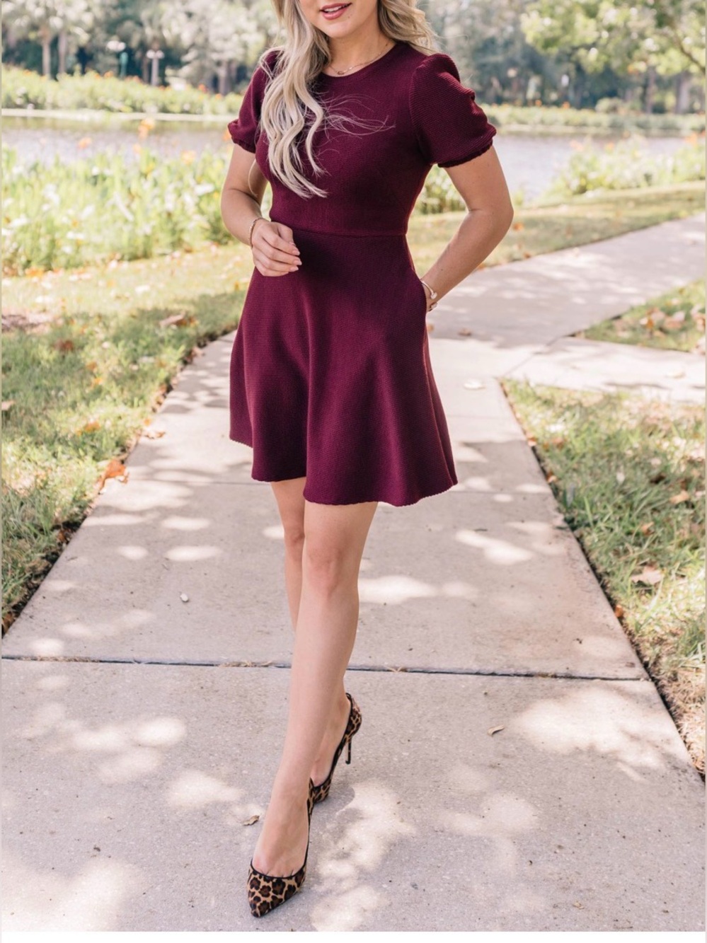 Gal Meets Glam Fit and Flare Sweater Dress size 6